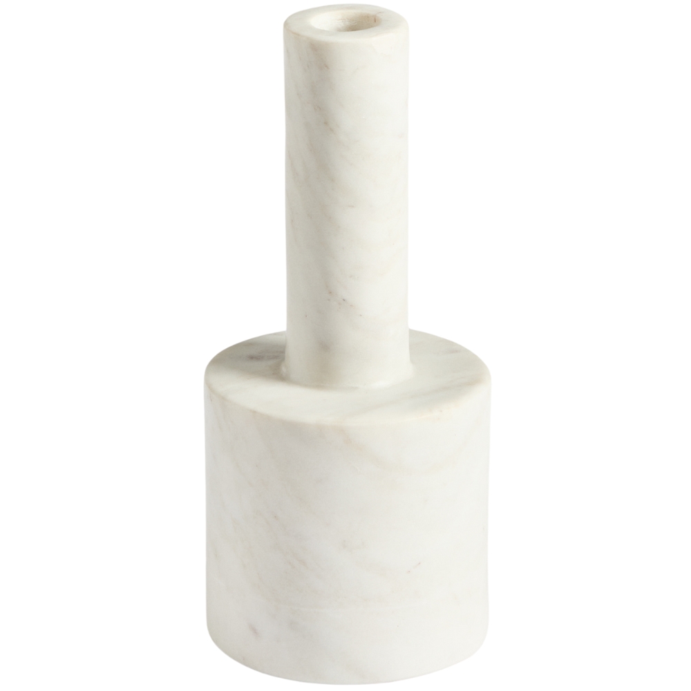 Kave Home Bílý mramorový svícen Zalvori 23 cm