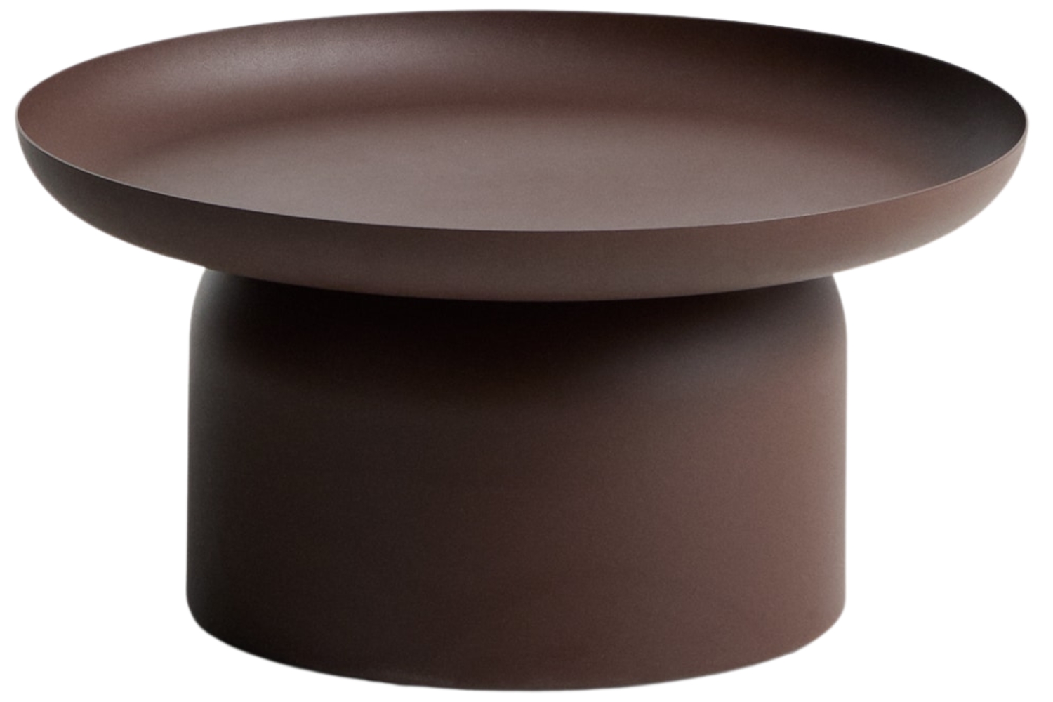 Kave Home Hnědý kovový zahradní stolek Arcola Ø 70 cm