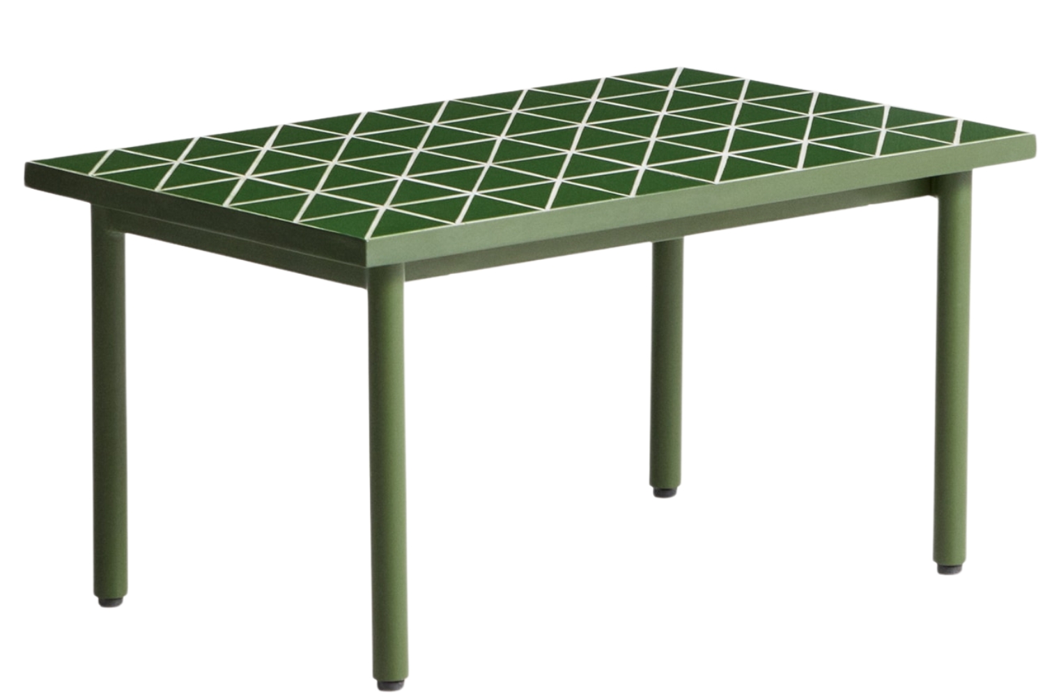 Kave Home Zelený zahradní stolek Maurina 81 x 51 cm