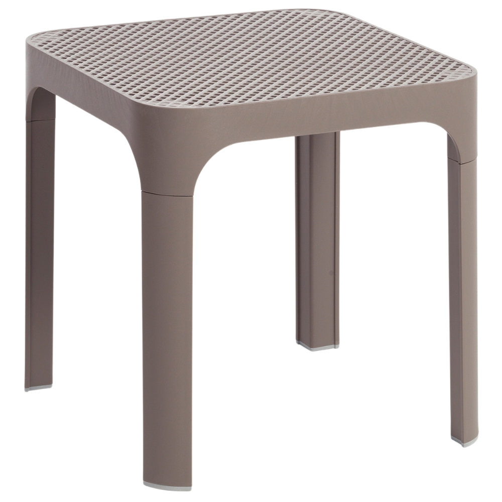 Nardi Béžovošedý plastový zahradní stolek Net 40 x 40 cm