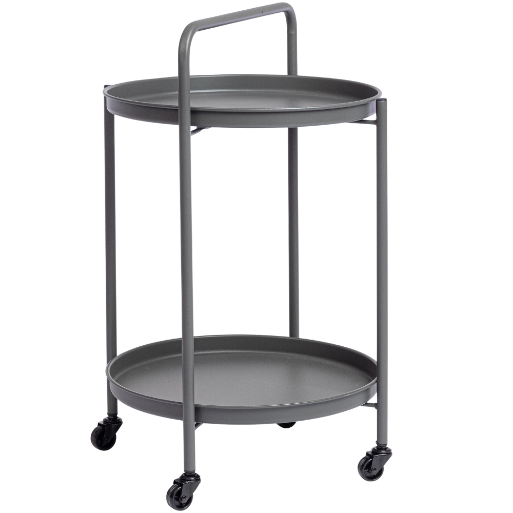 Bizzotto Antracitový zahradní servírovací stolek Austin 45 cm