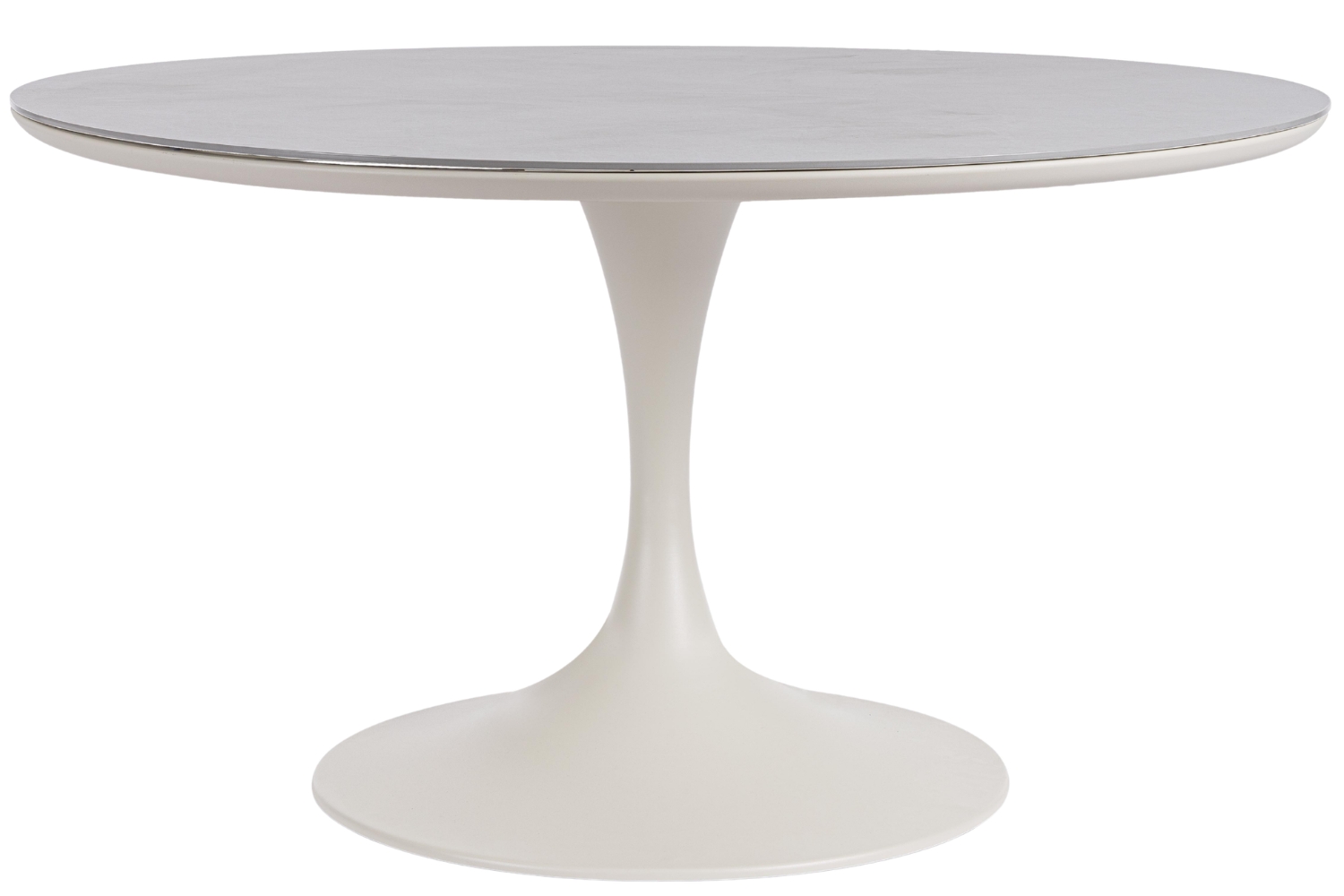 Bizzotto Krémový zahradní stůl Arnold Ø 120 cm s keramickou deskou