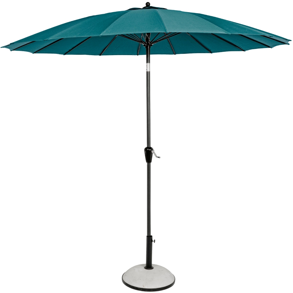 Bizzotto Modrý slunečník Atlanta s černou podnoží Ø 270 cm