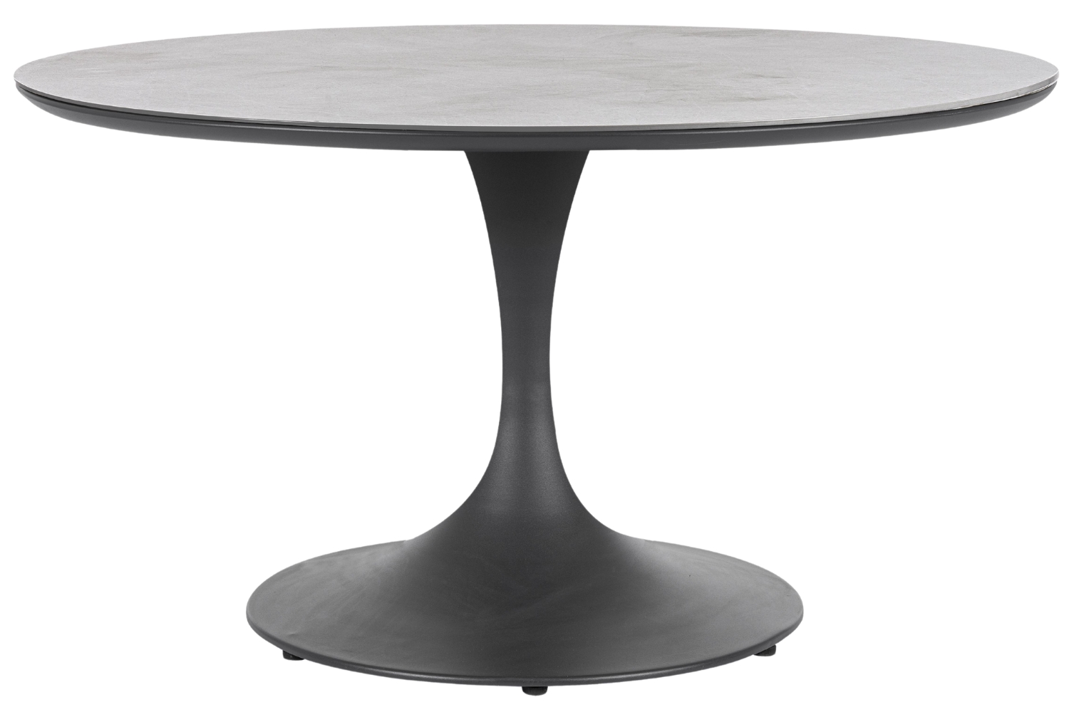 Bizzotto Šedý zahradní stůl Arnold Ø 120 cm s keramickou deskou