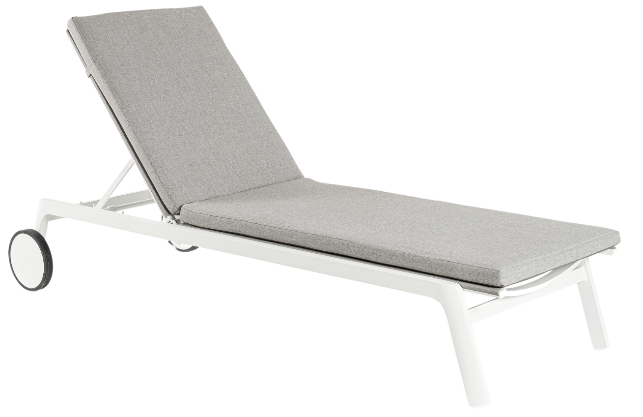 Bizzotto Světle šedé hliníkové zahradní lehátko Jalisco