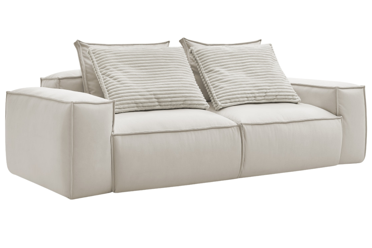 Bobochic Paris Béžová koženková trojmístná pohovka Boheme 260 cm