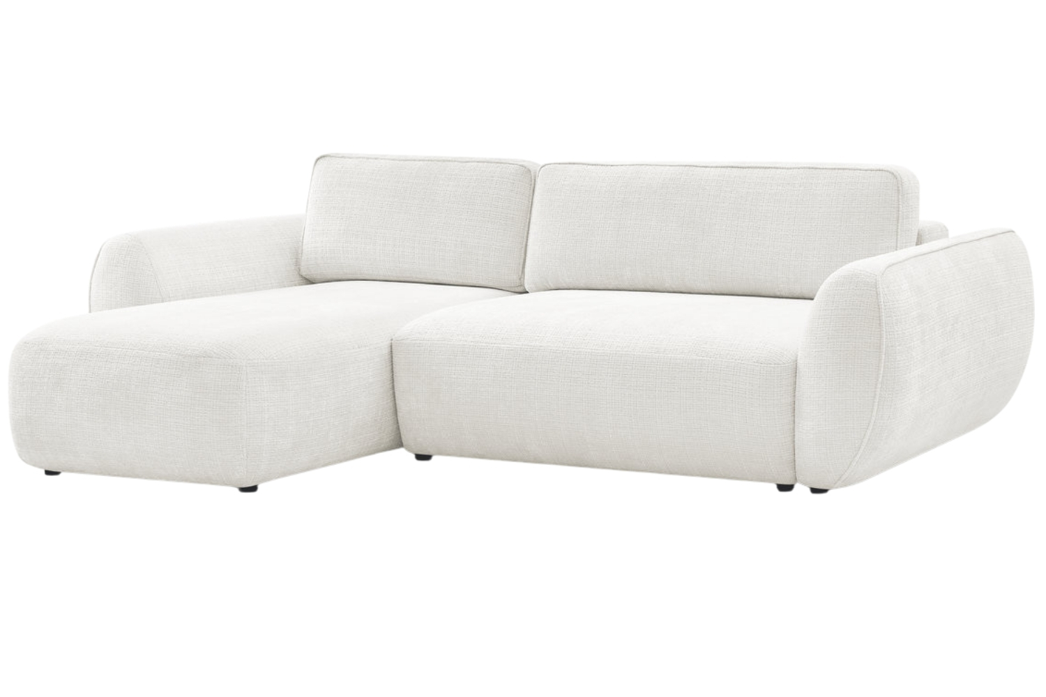 Bobochic Paris Bílá rozkládací pohovka Denise 258 cm