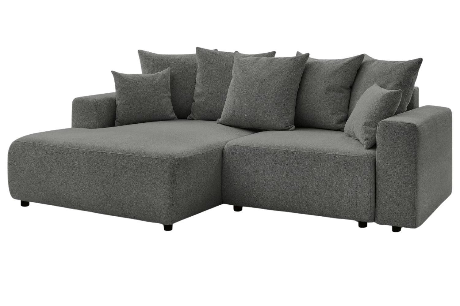 Bobochic Paris Tmavě šedá rozkládací pohovka Atilla 244 cm