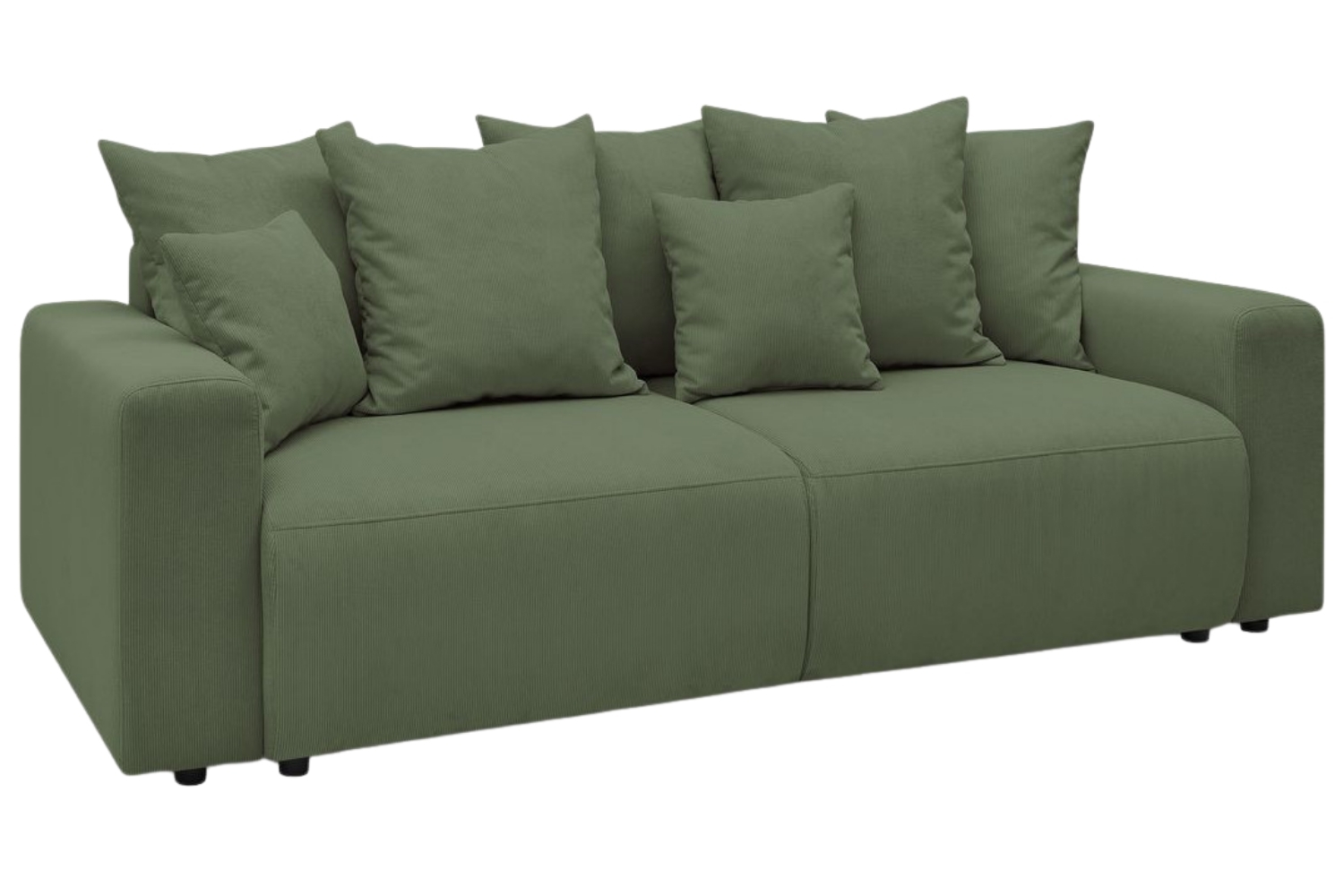 Bobochic Paris Zelená manšestrová rozkládací pohovka Envy 245 cm