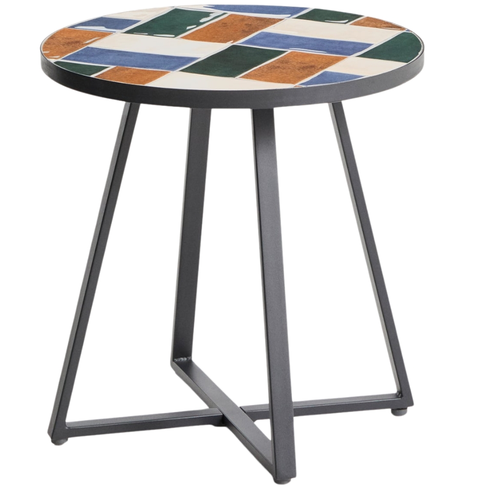 Kave Home Barvený zahradní stolek Tella Ø 45 cm