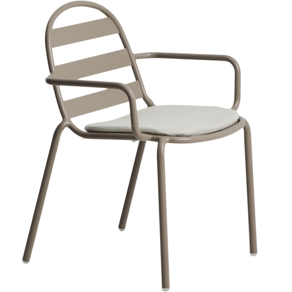 Kave Home Béžová kovová zahradní židle Joncols