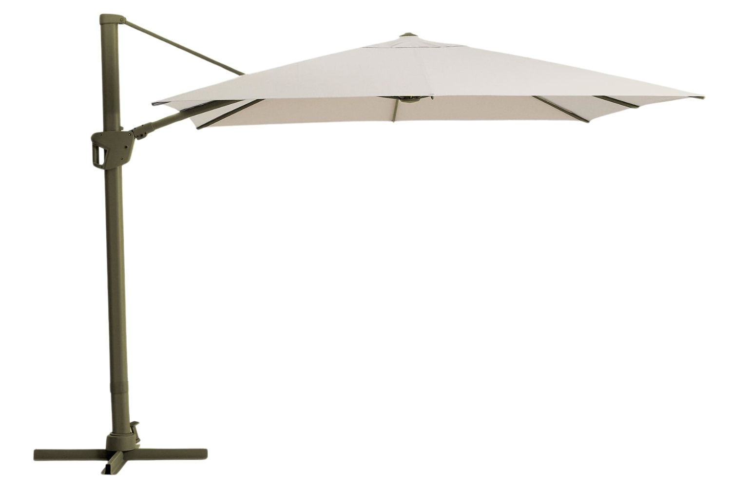Kave Home Béžovo-zelený slunečník Noli 300 x 300 cm