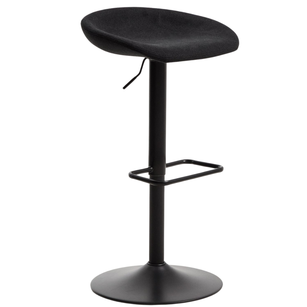 Kave Home Černá výškově nastavitelná barová židle Danua