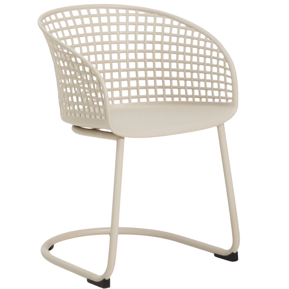 Kave Home Krémová plastová zahradní židle Tenaro