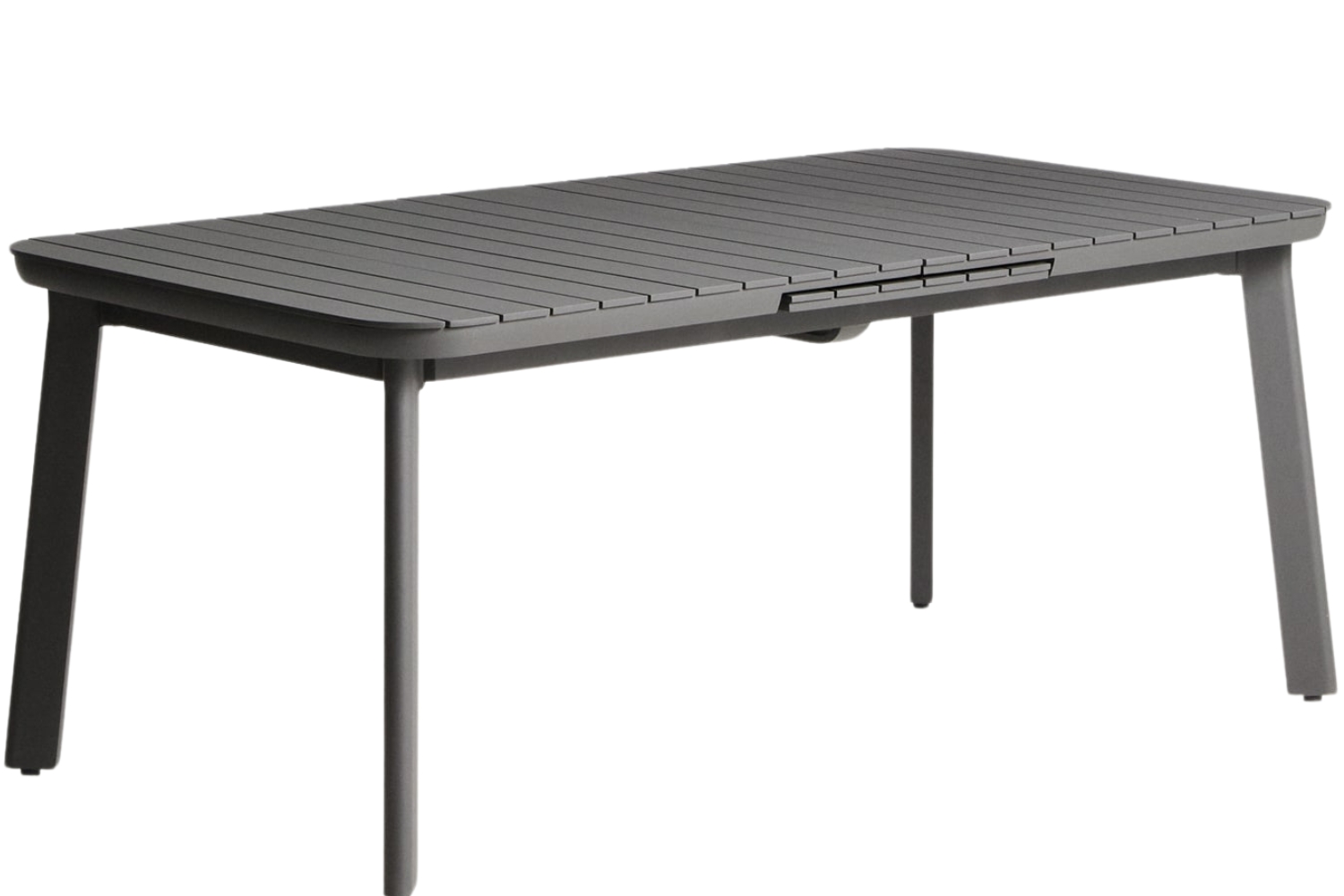 Kave Home Šedý kovový zahradní rozkládací stůl Izola 185/235 x 100 cm