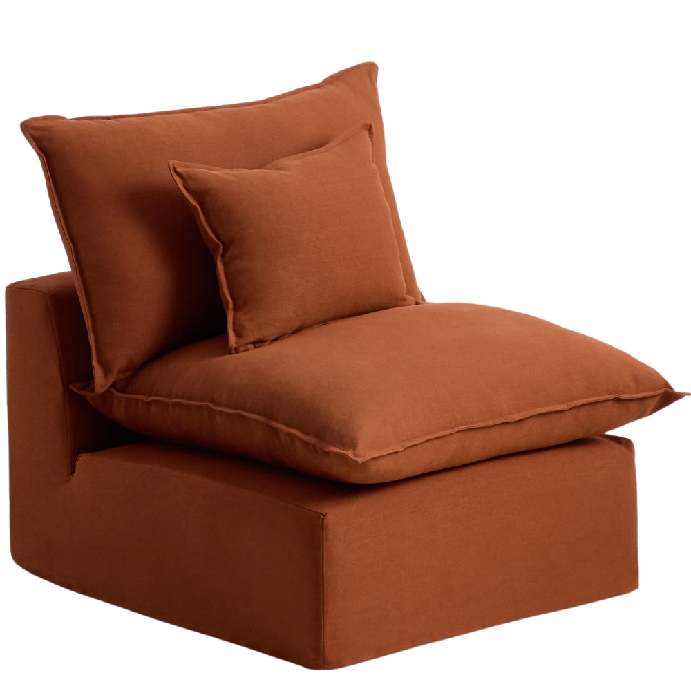 Kave Home Terakotové křeslo Aranela 90 cm s odnímatelným potahem