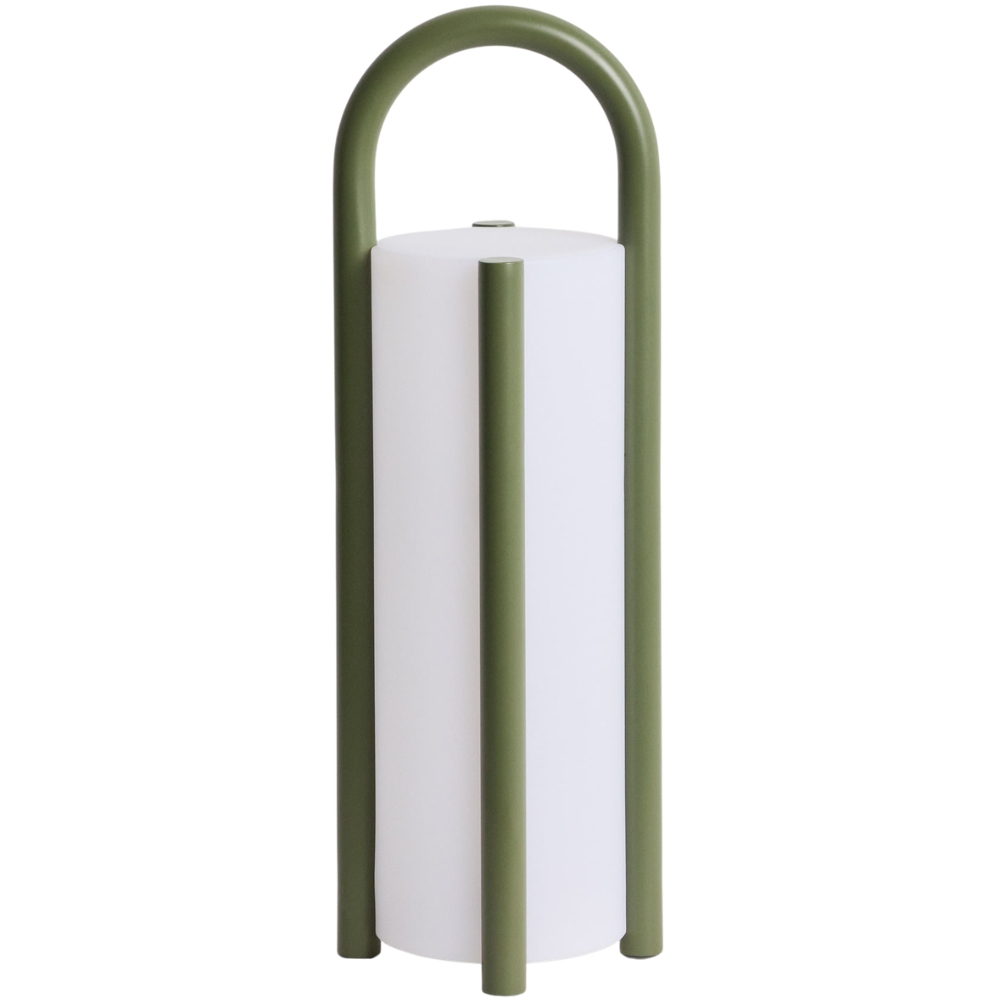 Kave Home Zelená přenosná zahardní lampa Leros 48 cm