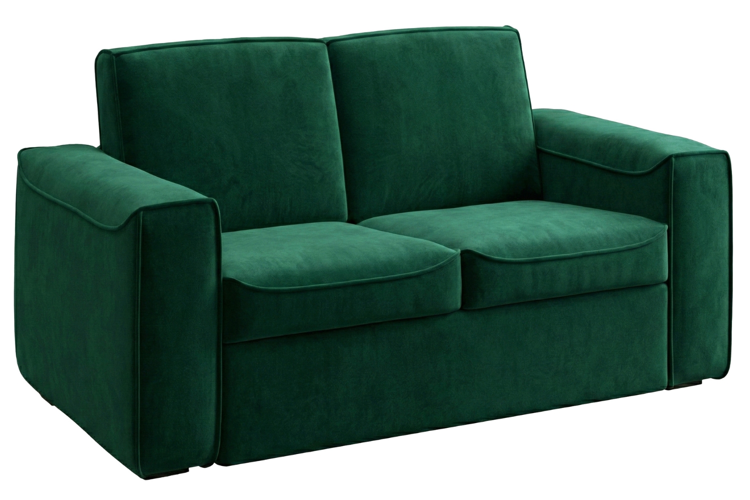 Mesonica Zelená sametová rozkládací pohovka Muno 152 cm