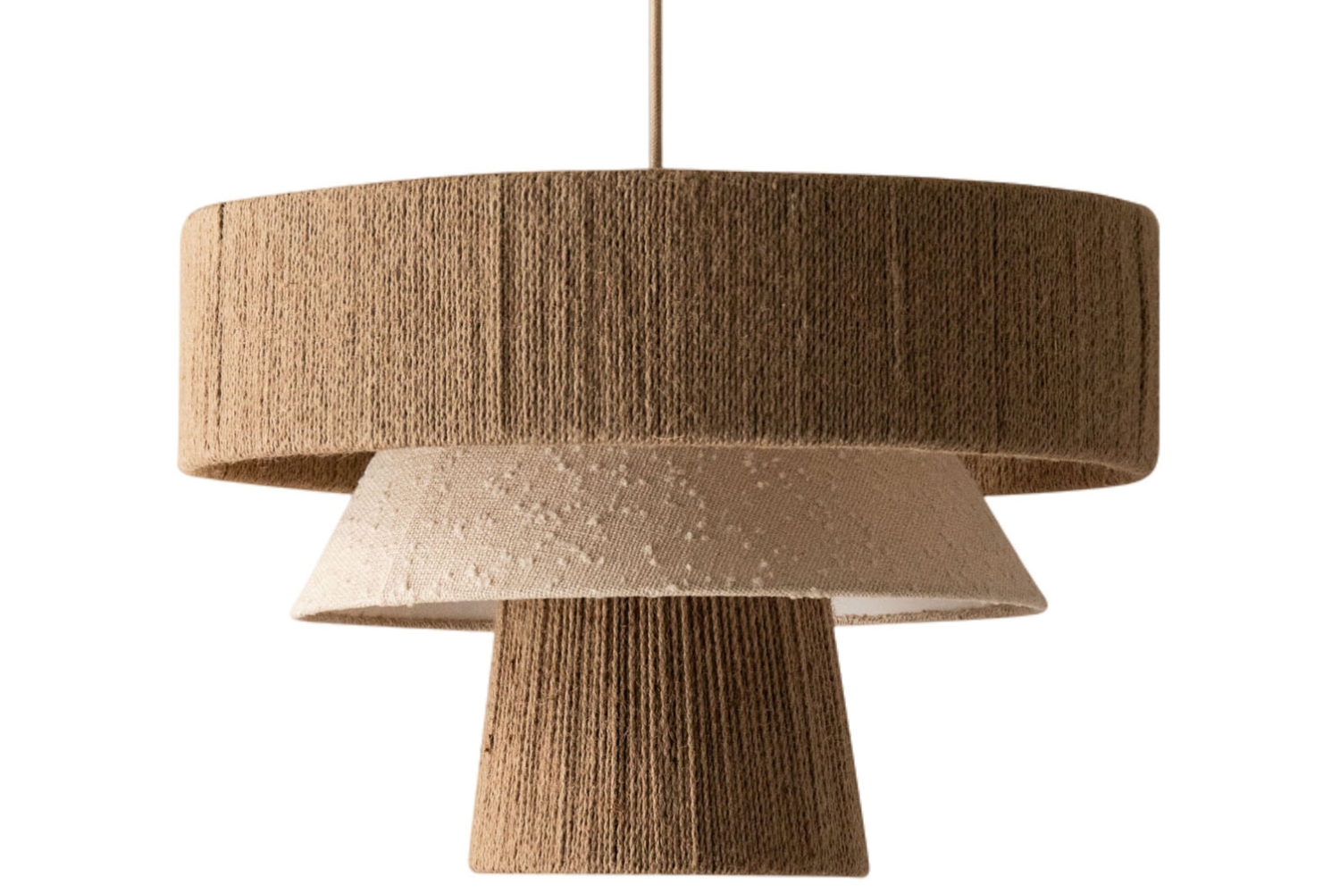 Micadoni Béžové závěsné světlo Desa 45 cm