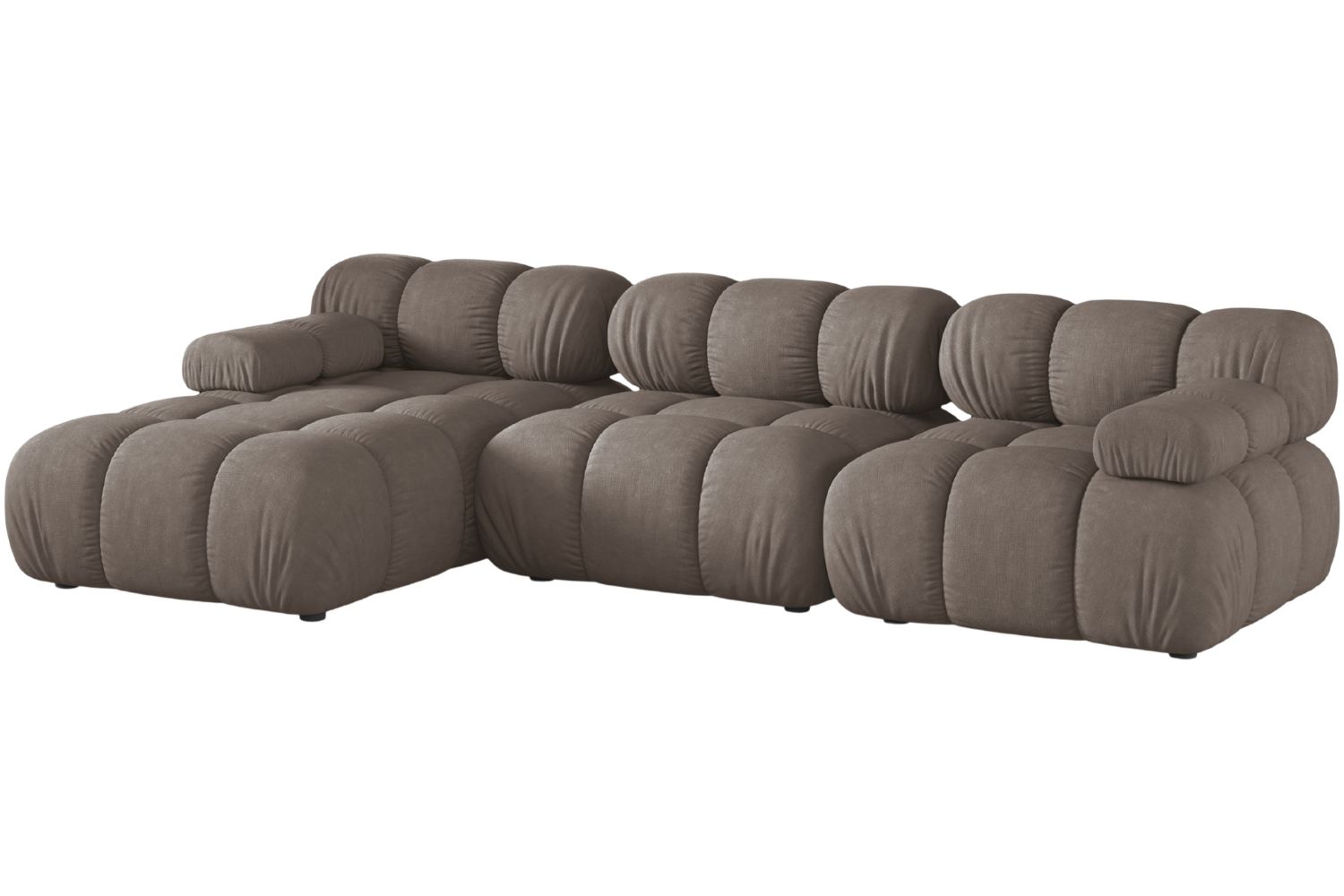 Micadoni Hnědá rohová pohovka Bellis II. 282 cm