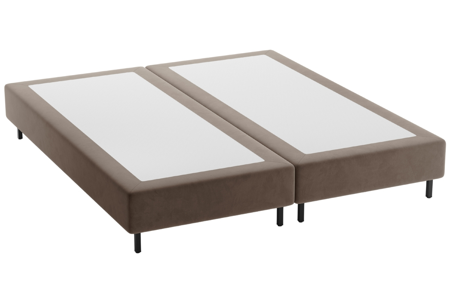 Micadoni Hnědá sametová dvoulůžková postel Whale 180 x 200 cm