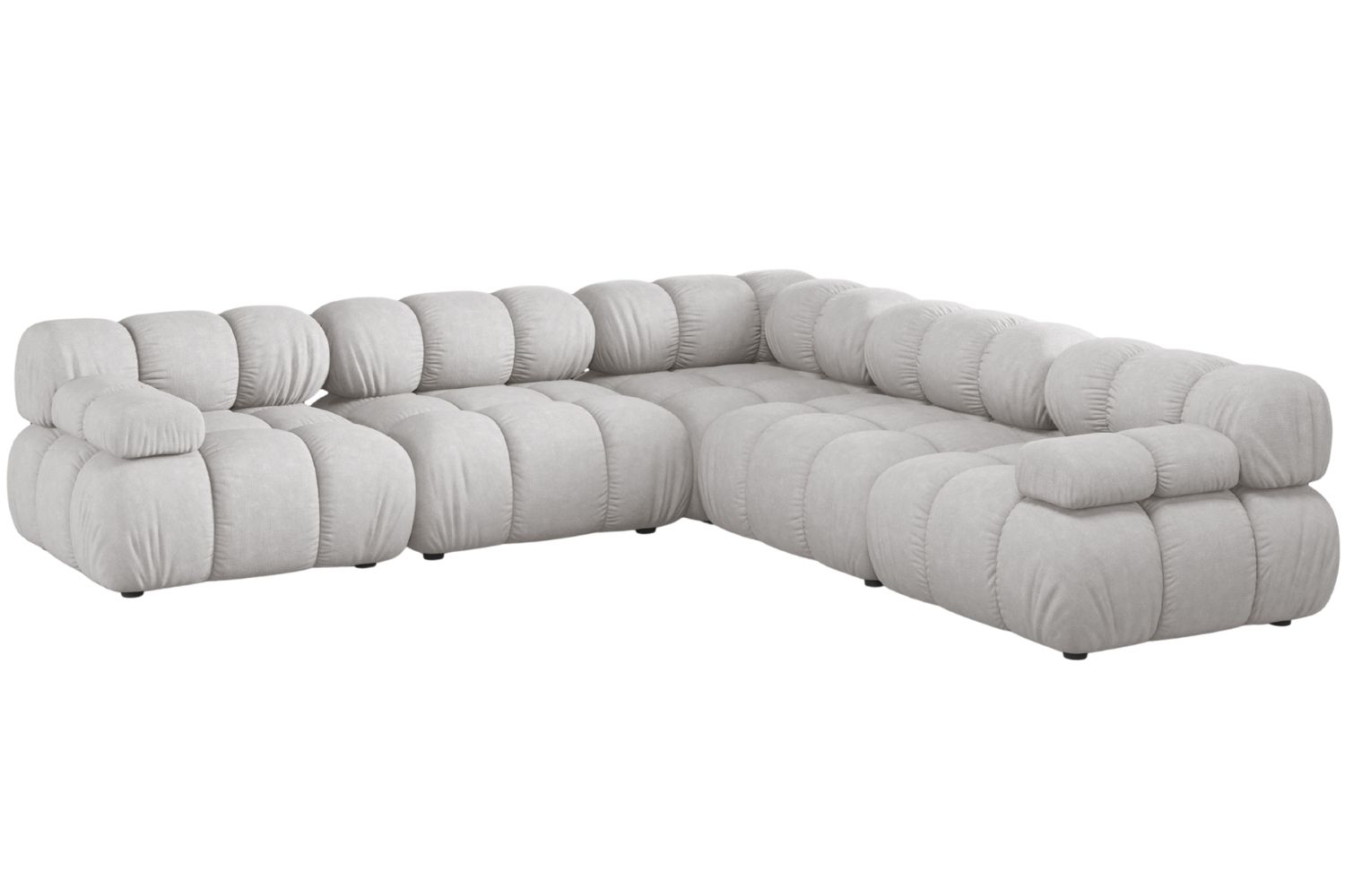Micadoni Světle šedá rohová pohovka Bellis II. 282 cm