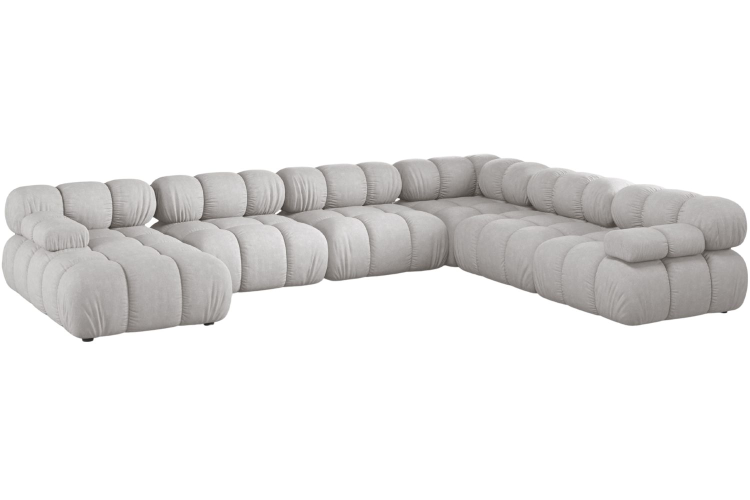 Micadoni Světle šedá rohová pohovka Bellis II. 376 cm