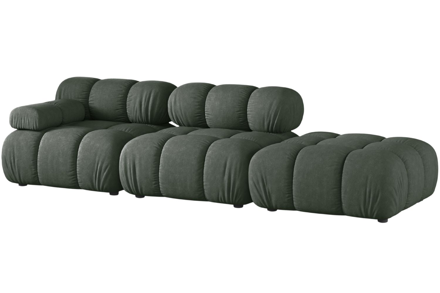 Micadoni Tmavě zelená čtyřmístná pohovka Bellis II. 282 cm