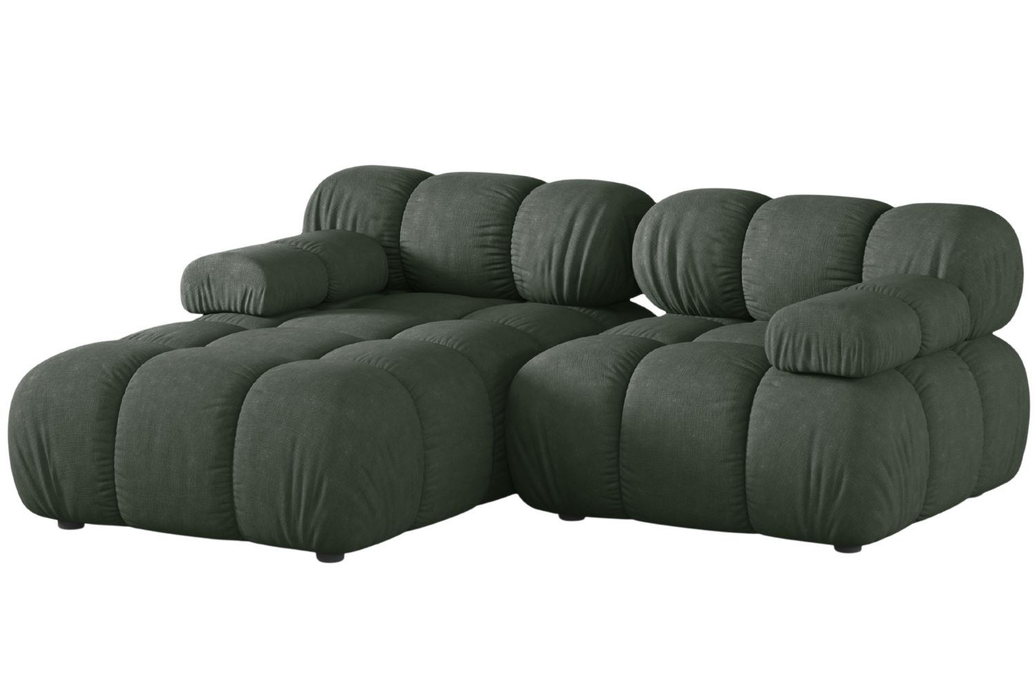 Micadoni Tmavě zelená rohová pohovka Bellis II. 188 cm