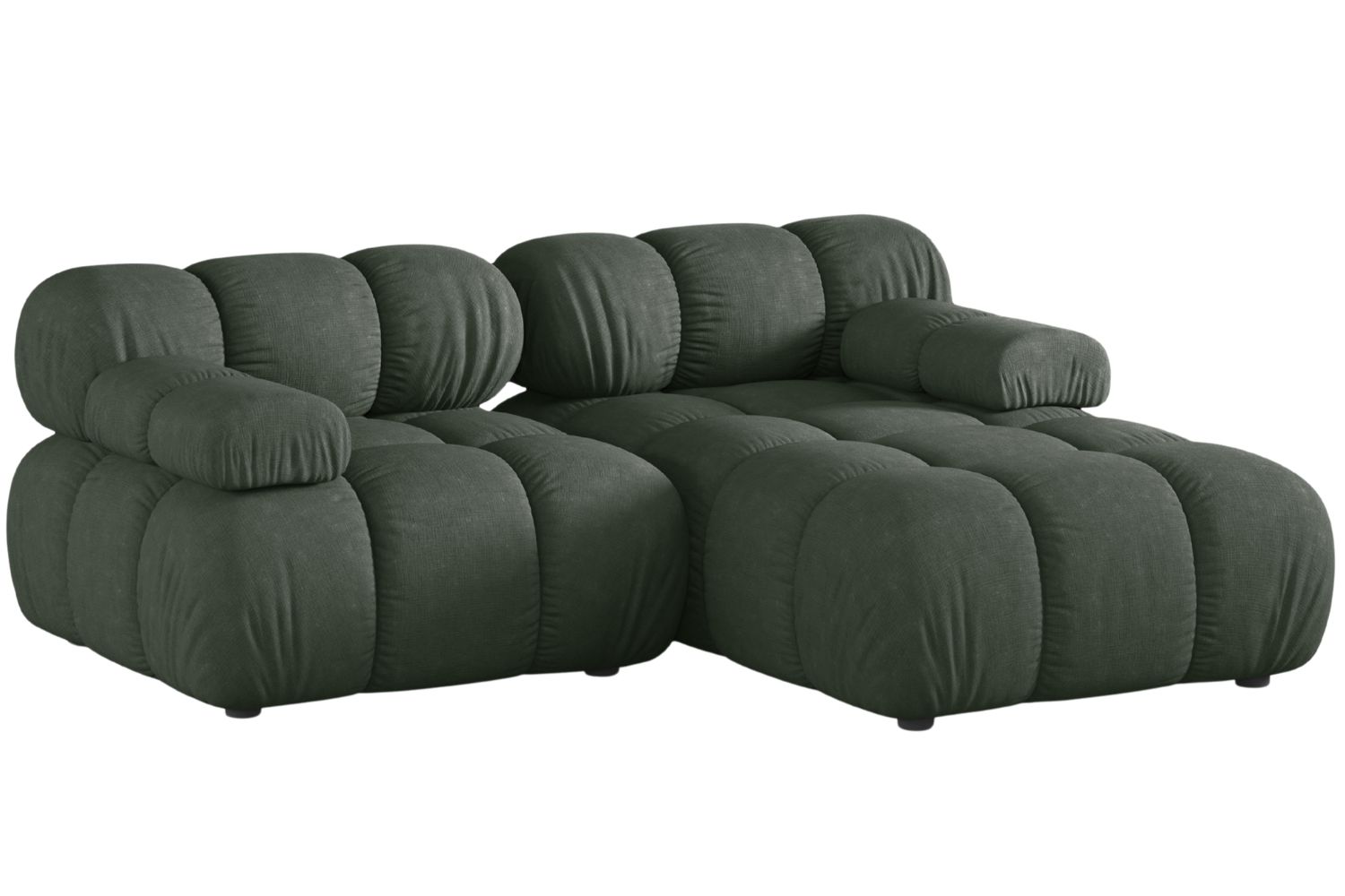 Micadoni Tmavě zelená rohová pohovka Bellis II. 188 cm