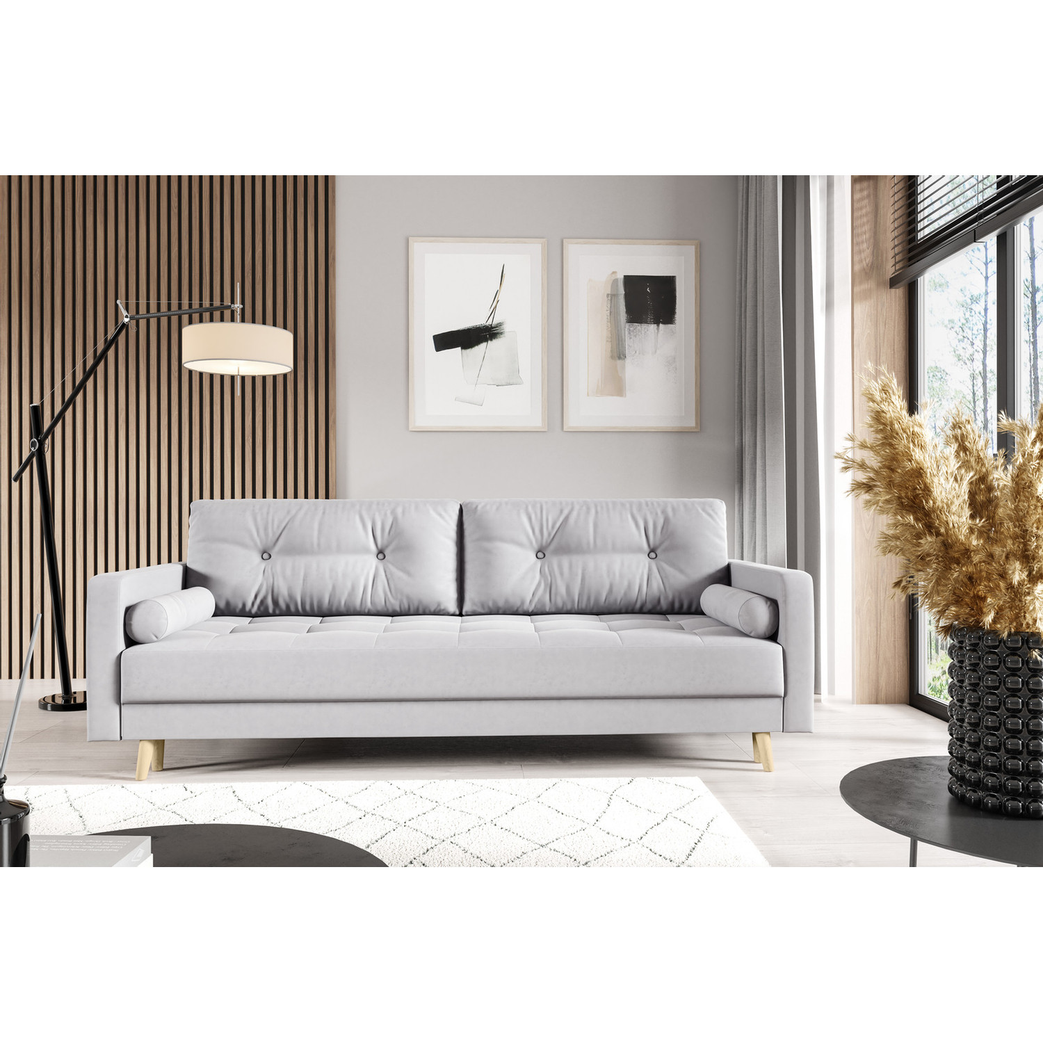 Rozkládací pohovka Mora Šedá