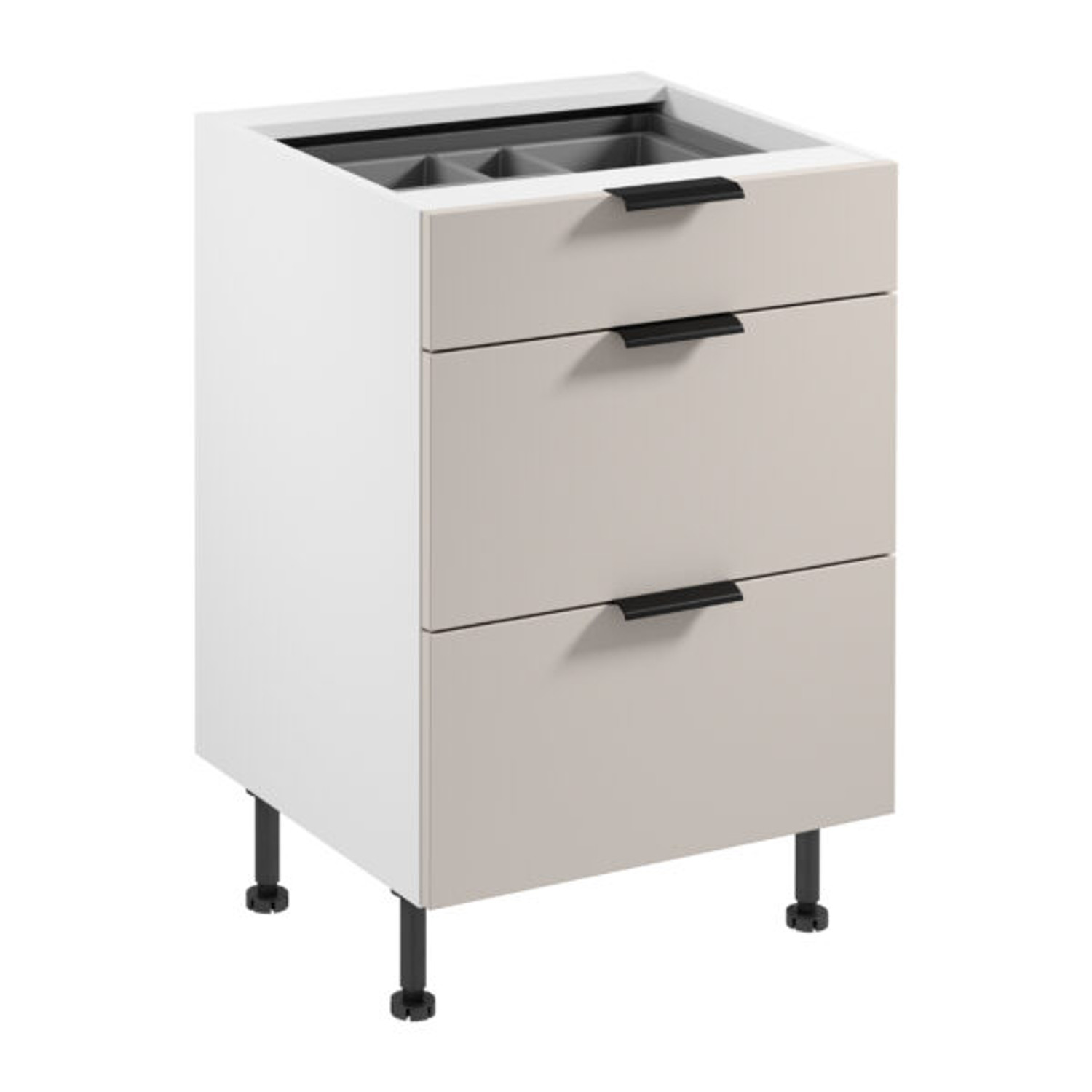 Kuchyňská skříňka SORENTO D60S3 AX -  bílá Béžová