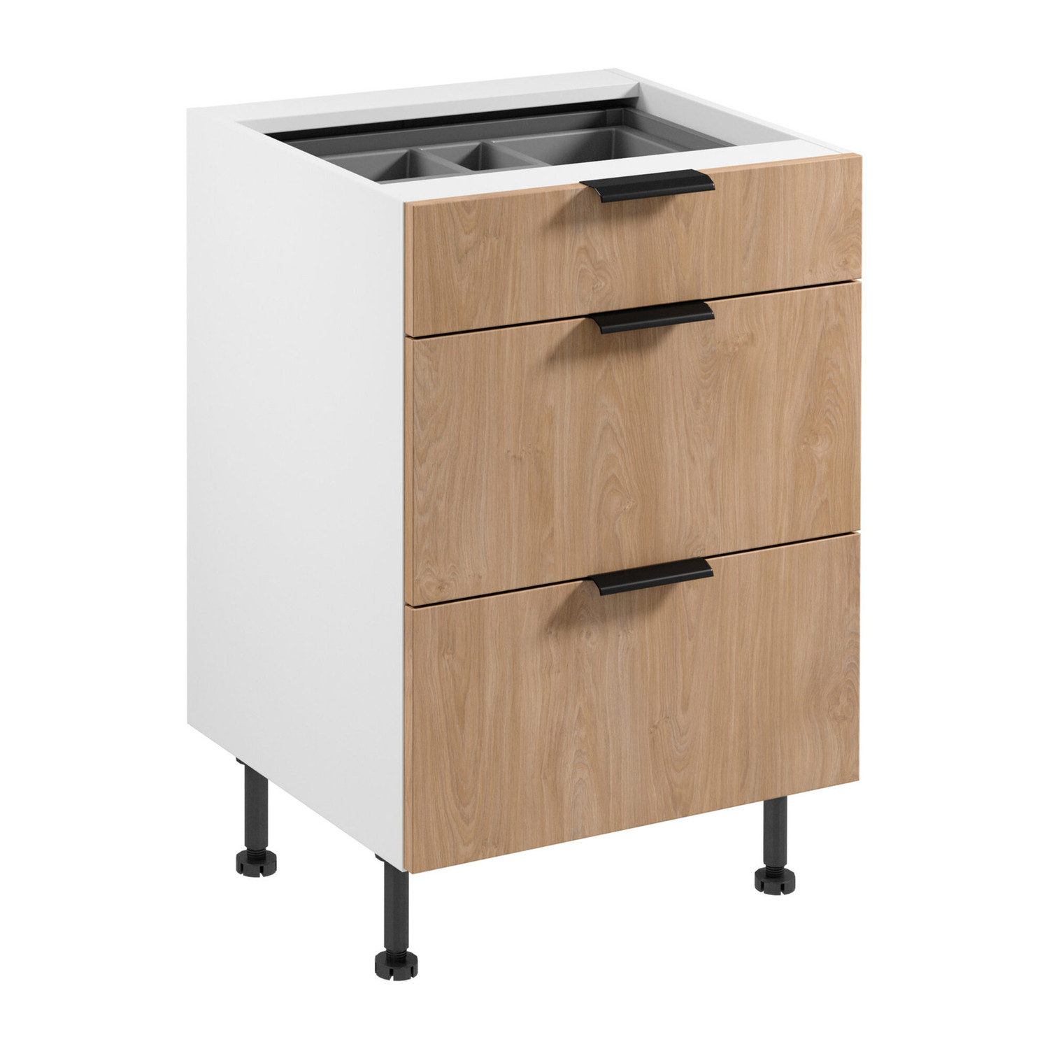 Kuchyňská skříňka SORENTO D60S3 AX -  bílá Puccini