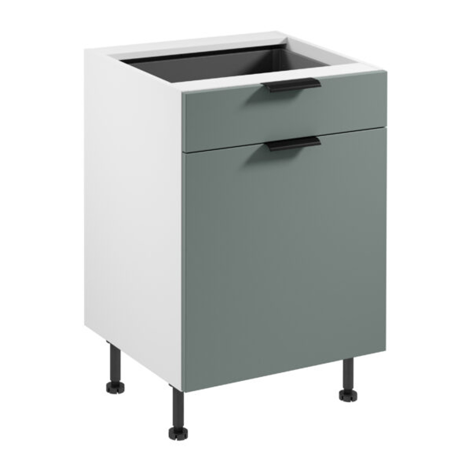 Kuchyňská skříňka SORENTO D60S1- P/L AX -  bílá Zelená