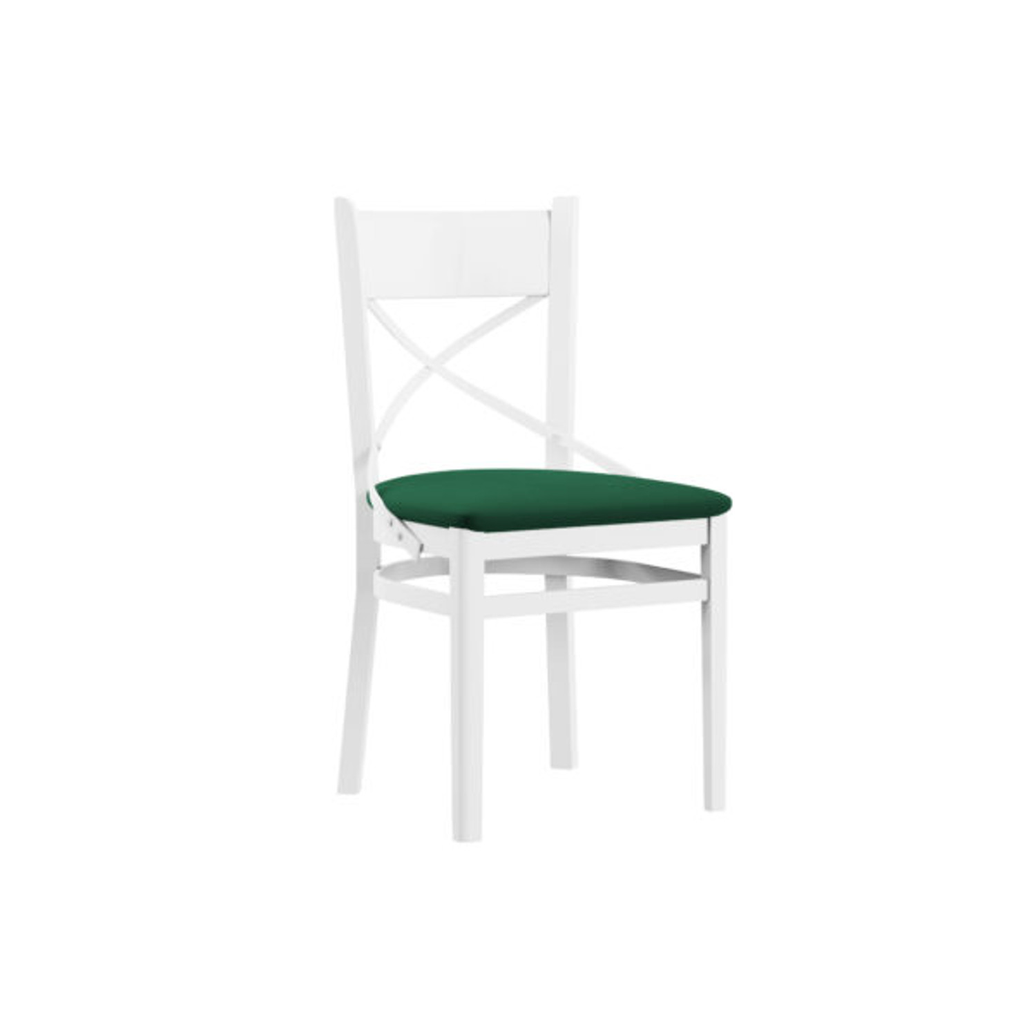 Jídelní židle X - bílé nohy Zelená