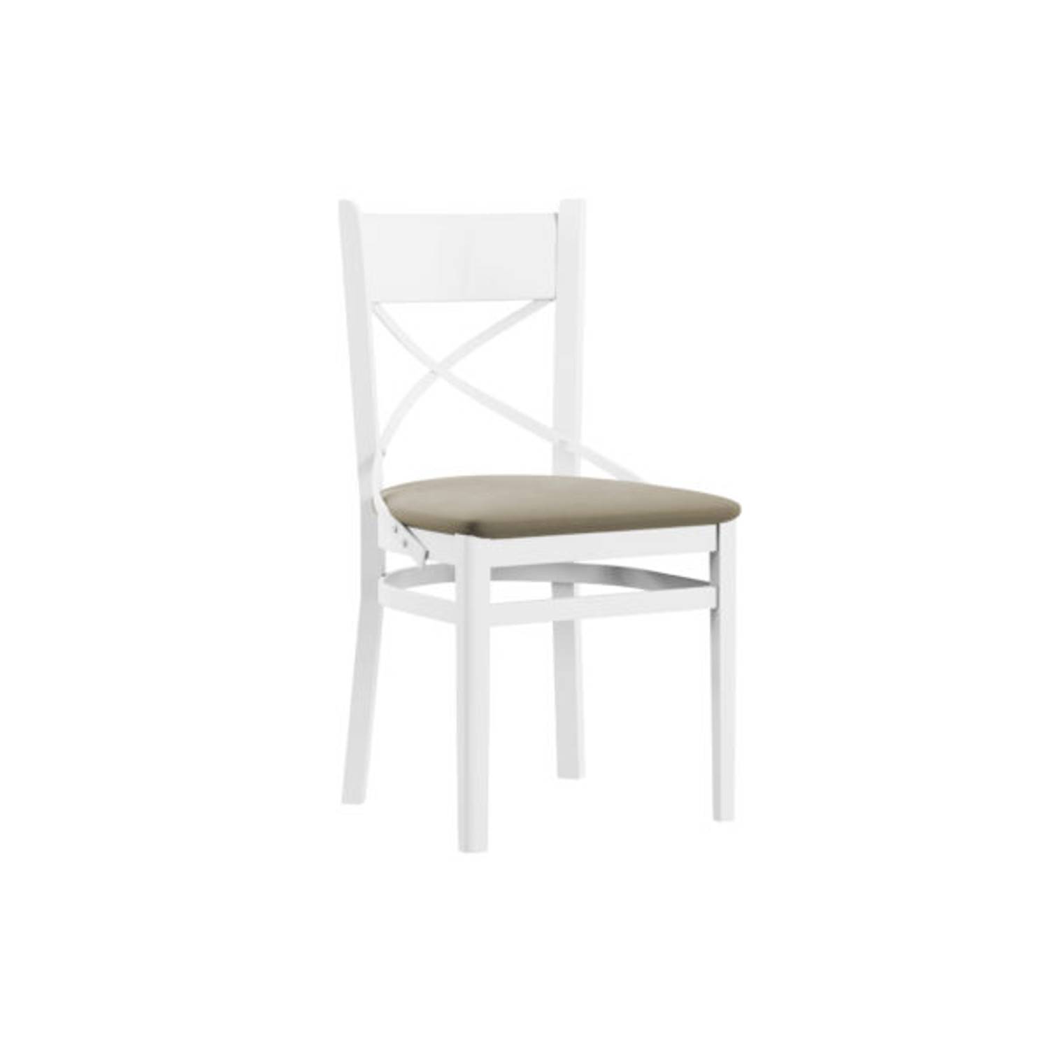 Jídelní židle X - bílé nohy Béžová