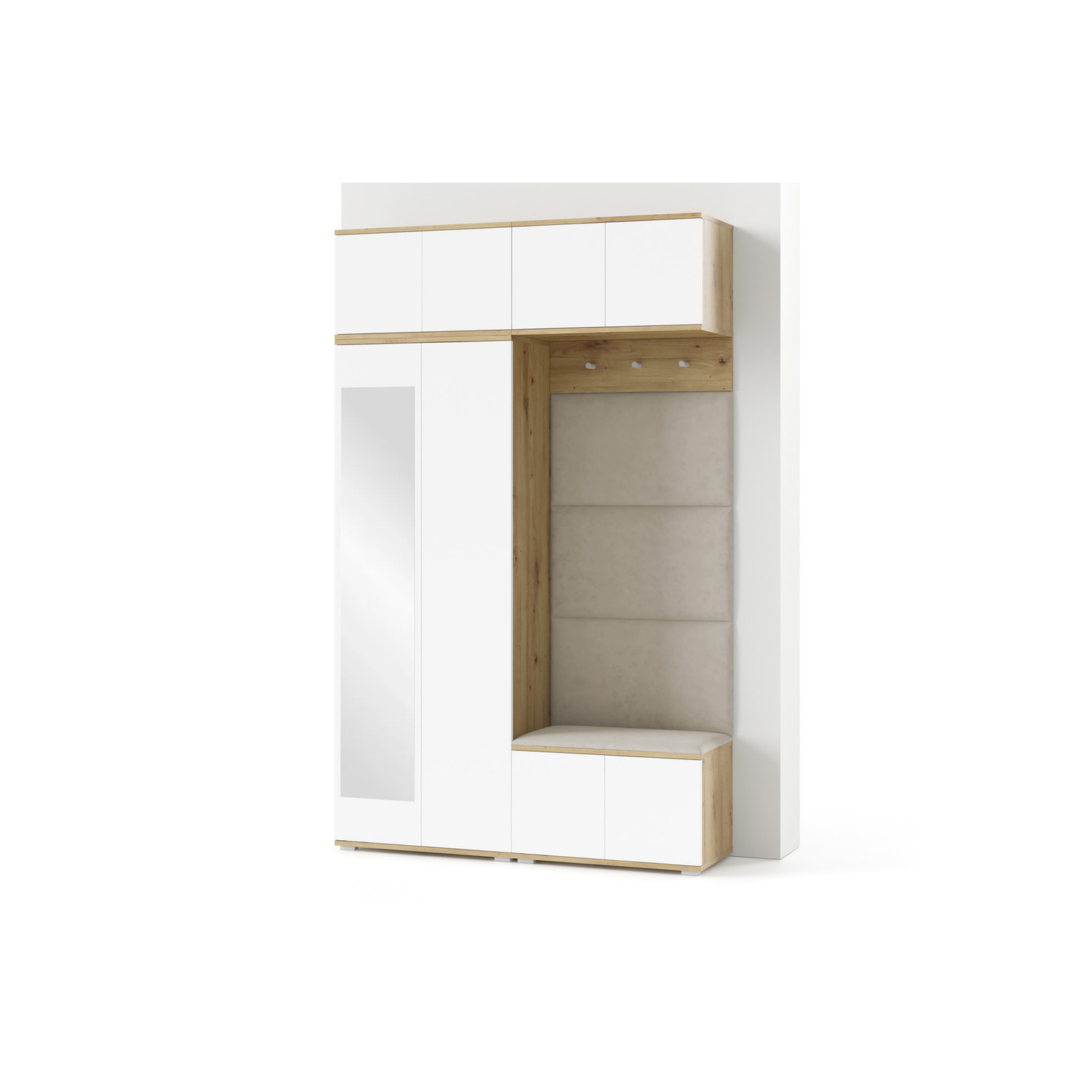 Předsíňová stěna SEVILLA III Se zrcadlem Černá