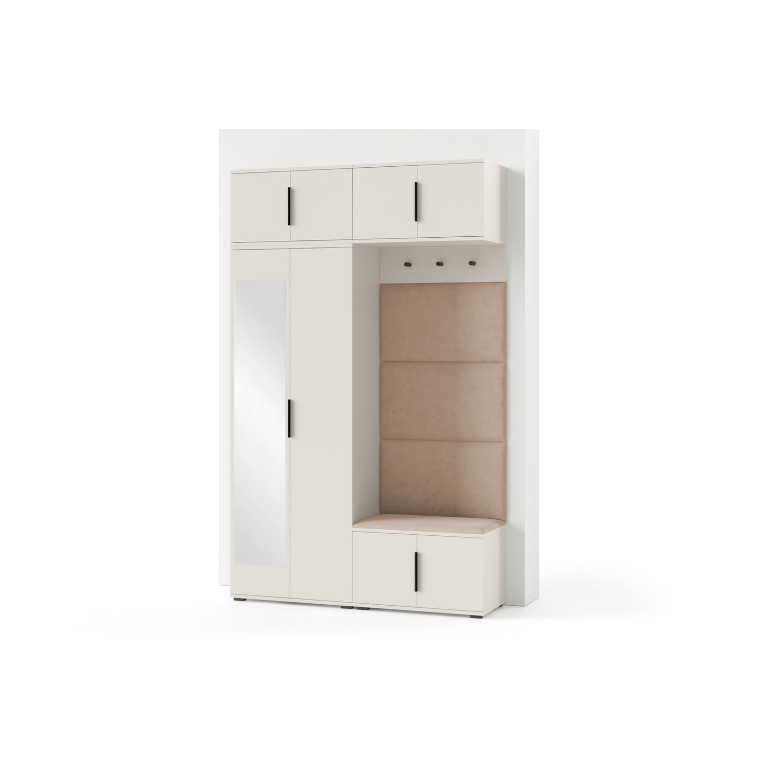 Předsíňová stěna BIANCO I Se zrcadlem Béžová I