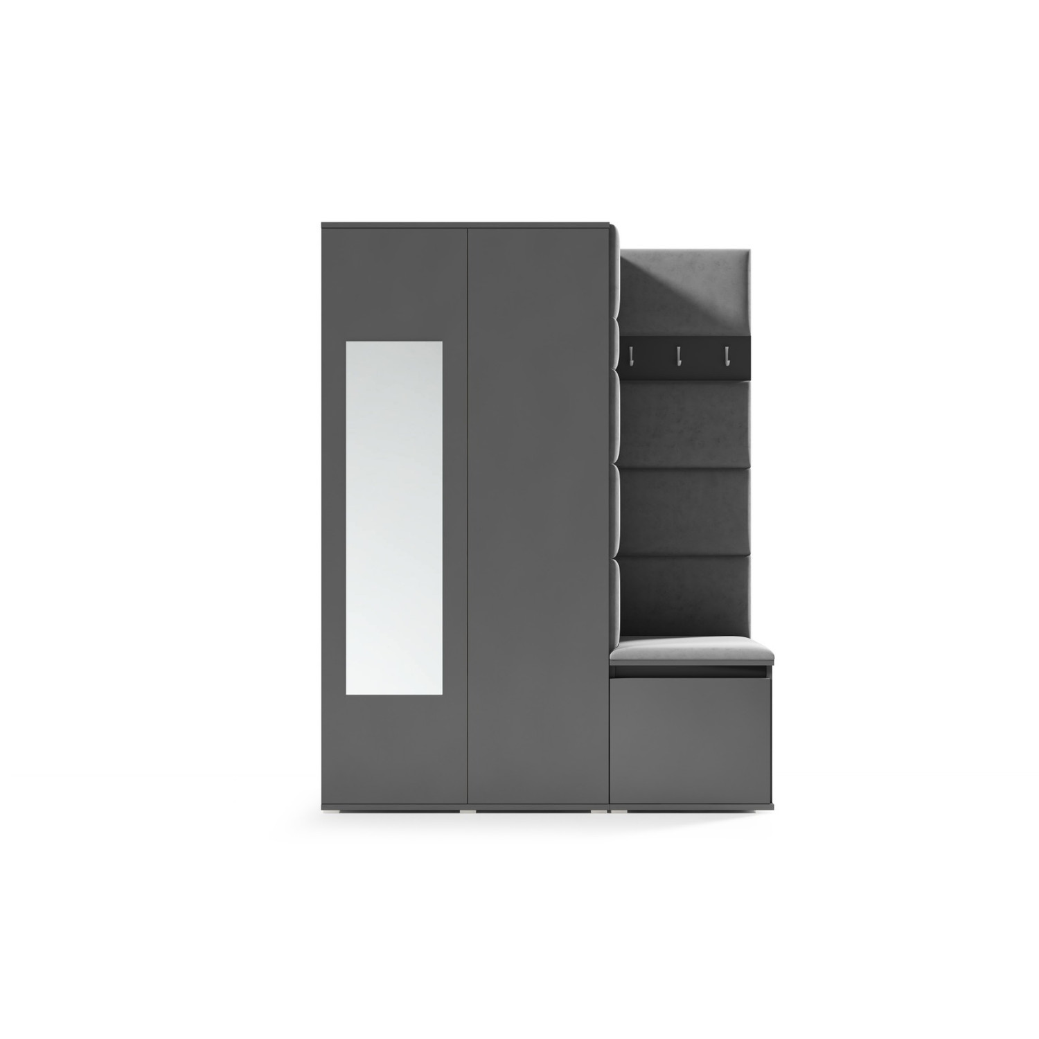 Předsíňová stěna AMI 11 Fialová Dub sonoma Se zrcadlem