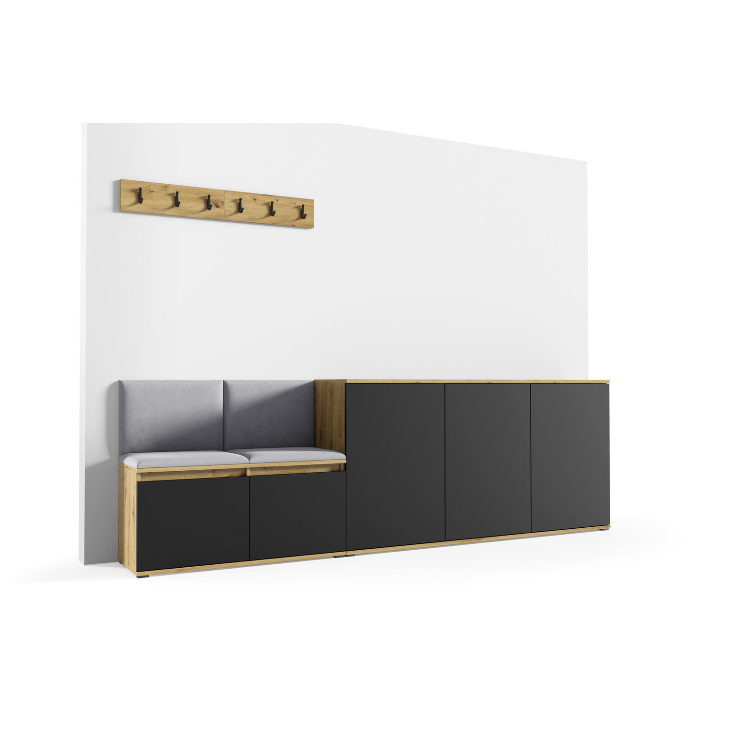 Předsíňová stěna AMI 35 Béžová I Bílá