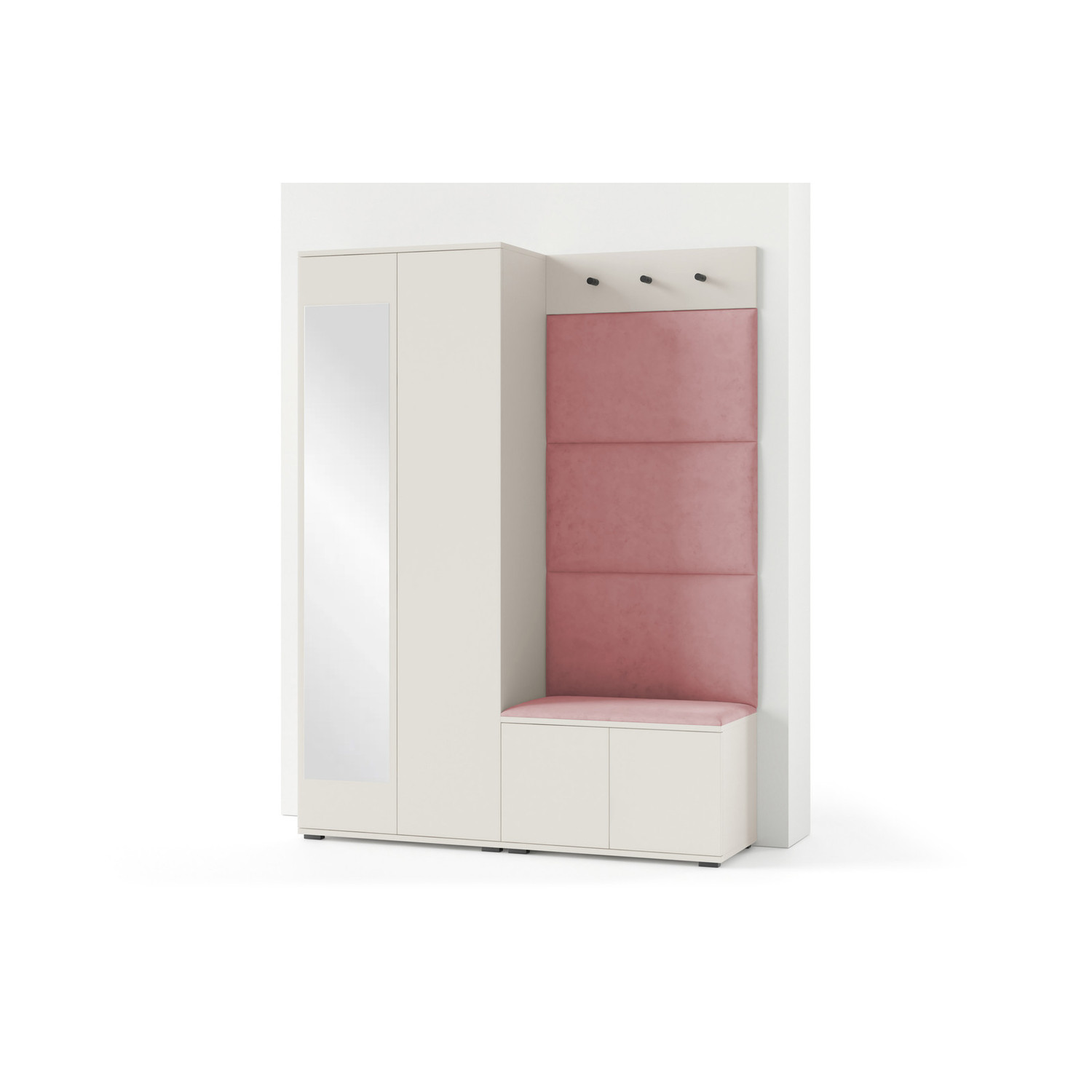 Předsíňová stěna BIANCO III Bez zrcadla Krémová