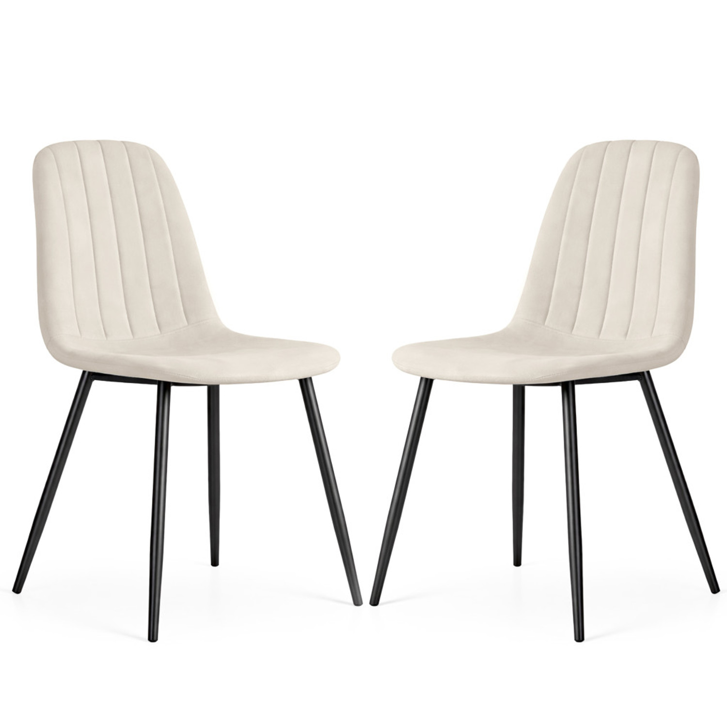 Set 2 ks čalouněných židlí LUMO - béžová