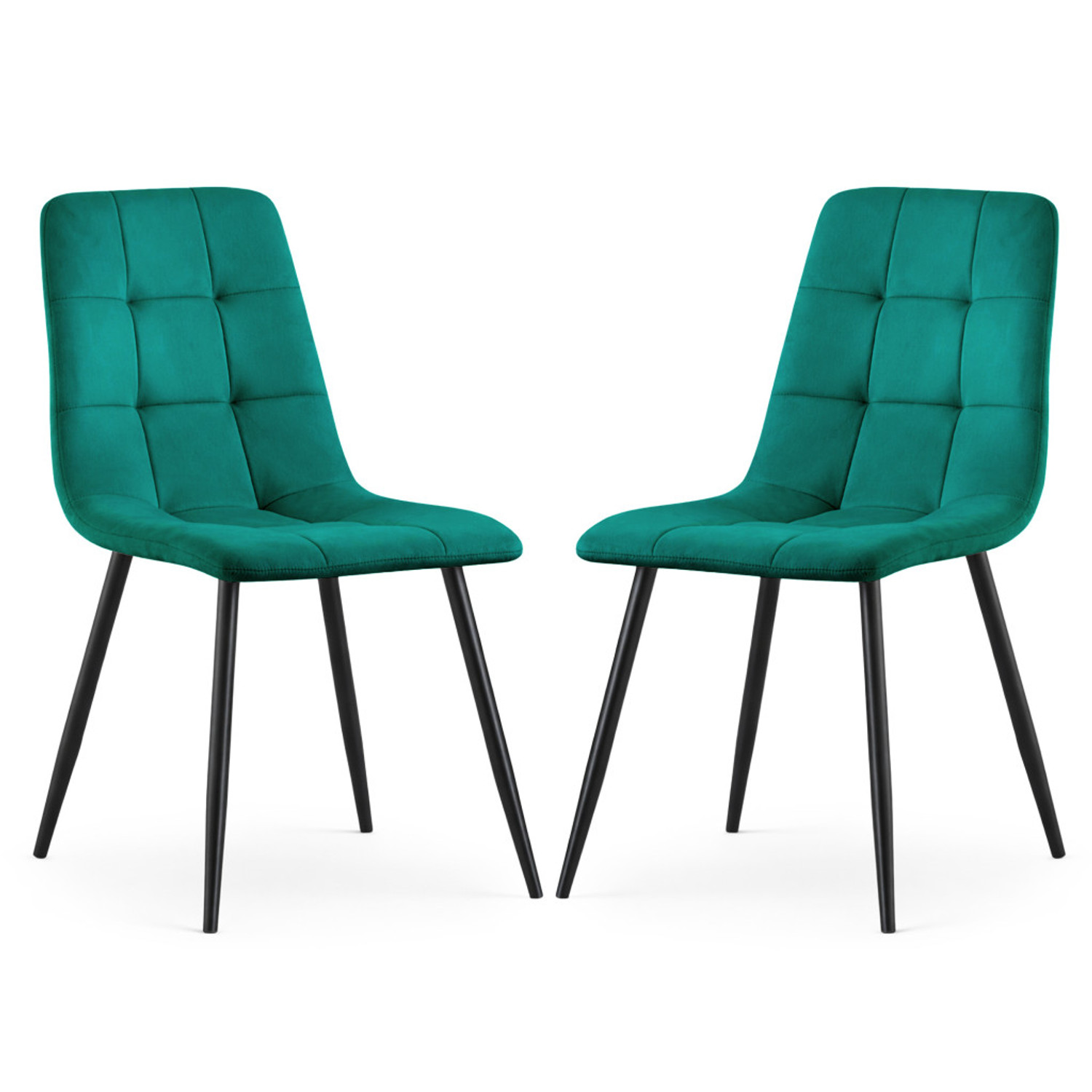 Set 2 ks čalouněných židlí NERO - zelená
