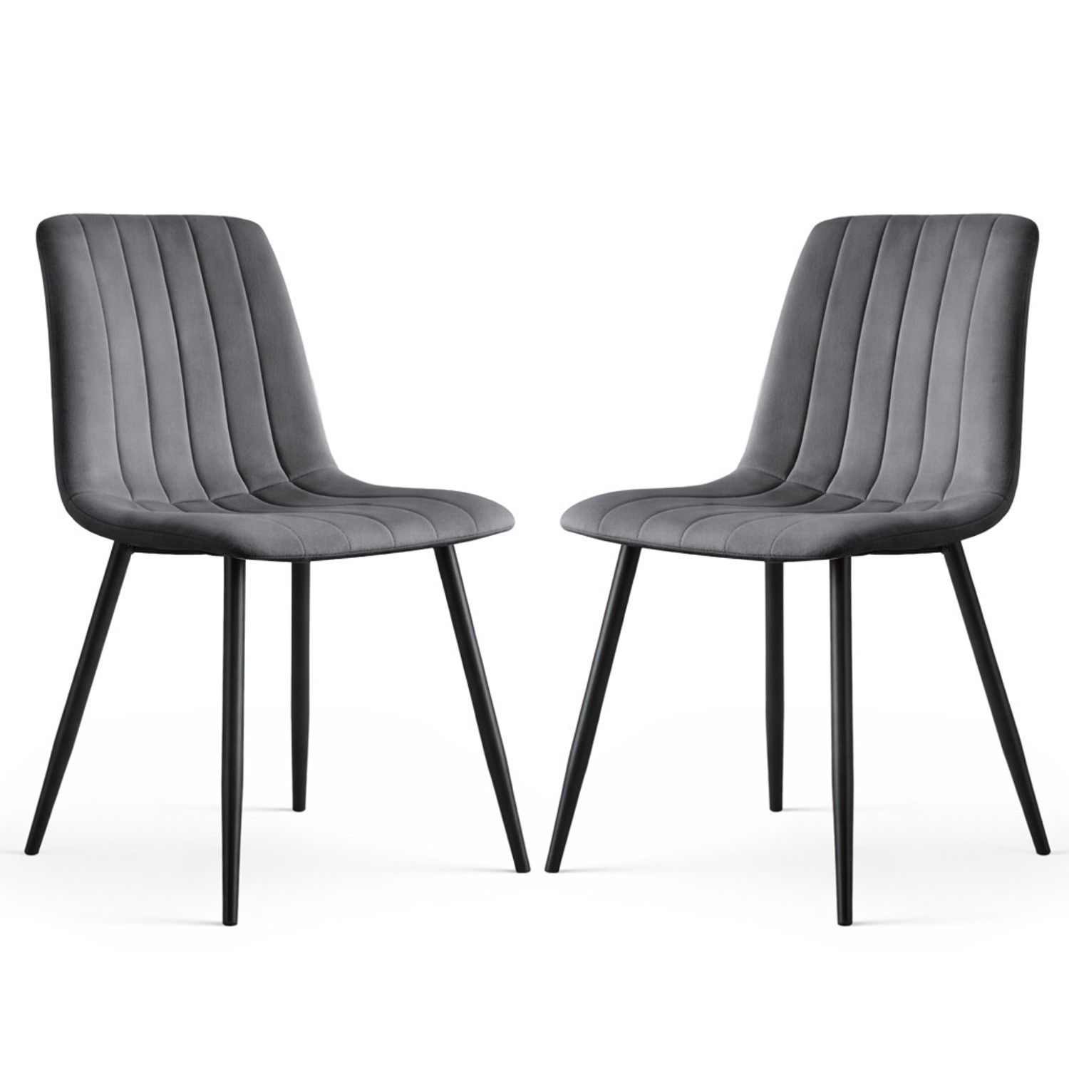 Set 2 ks čalouněných židlí LIVO - šedá