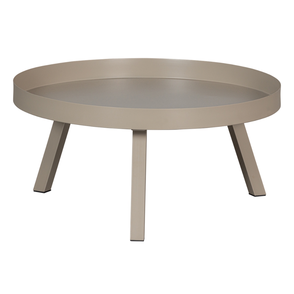 WOOOD Béžový kovový zahradní stolek Sunny ø 68 cm