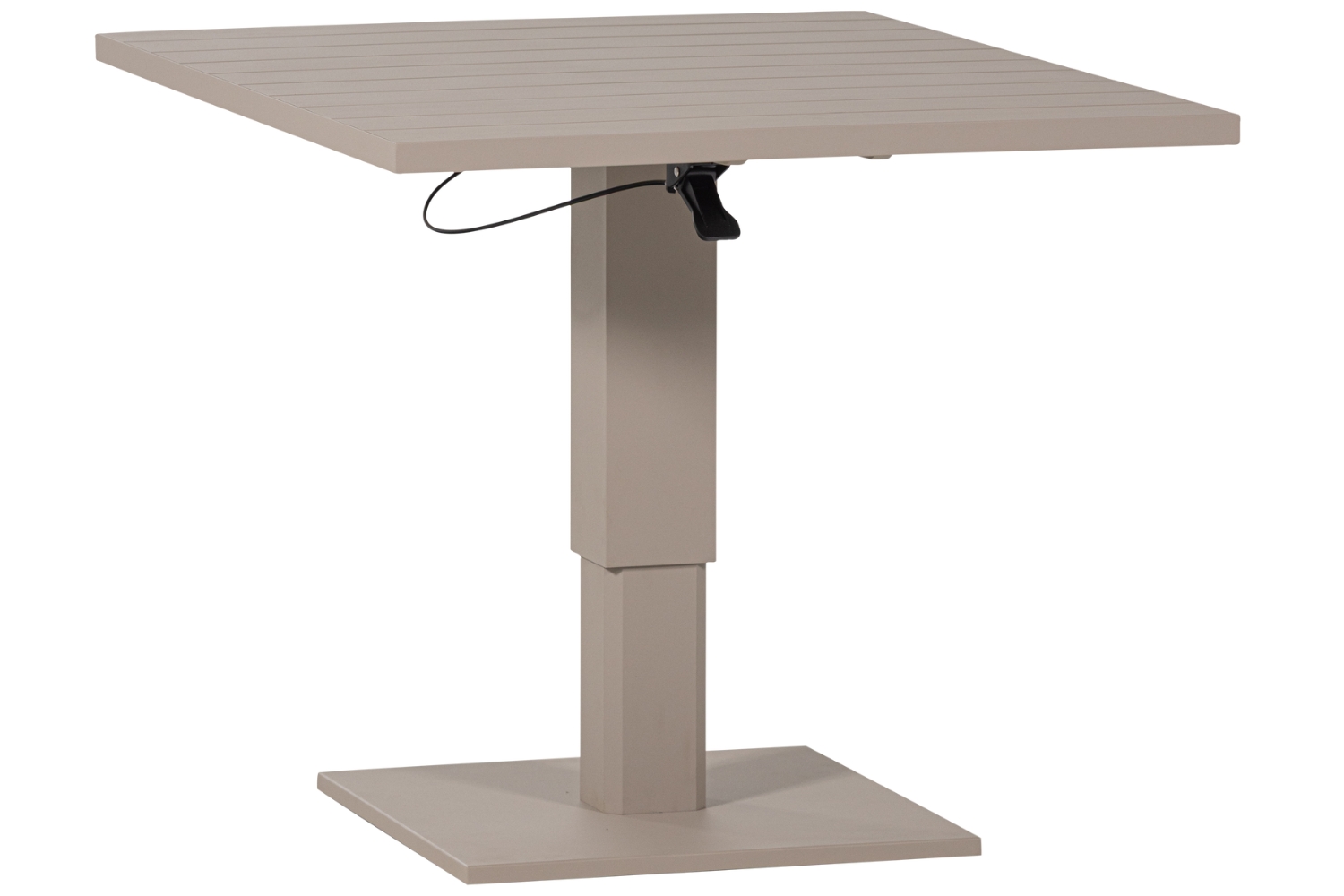 WOOOD Béžový kovový zahradní výškově nastavitelný bistro stolek Tesso 100 x 80 cm