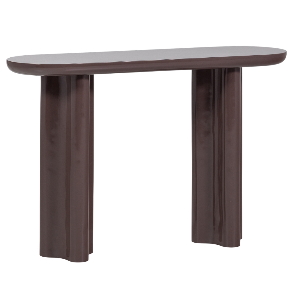 WOOOD Hnědý lakovaný toaletní stolek Evara 120 x 35 cm