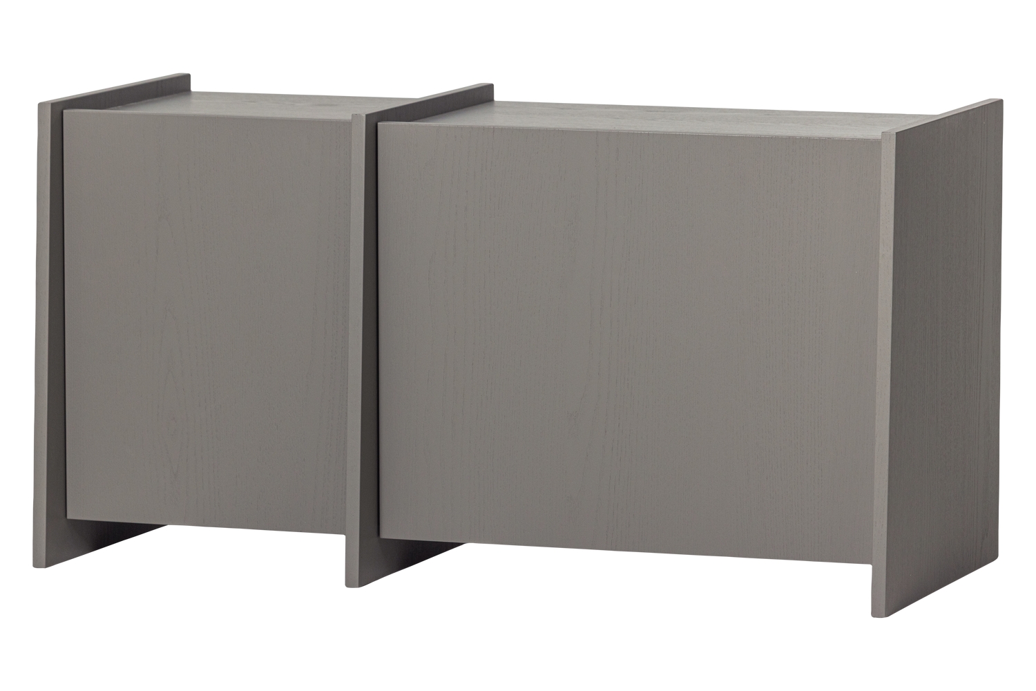 WOOOD Šedý dřevěný TV stolek Brock 102 x 44 cm